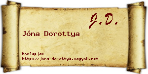 Jóna Dorottya névjegykártya